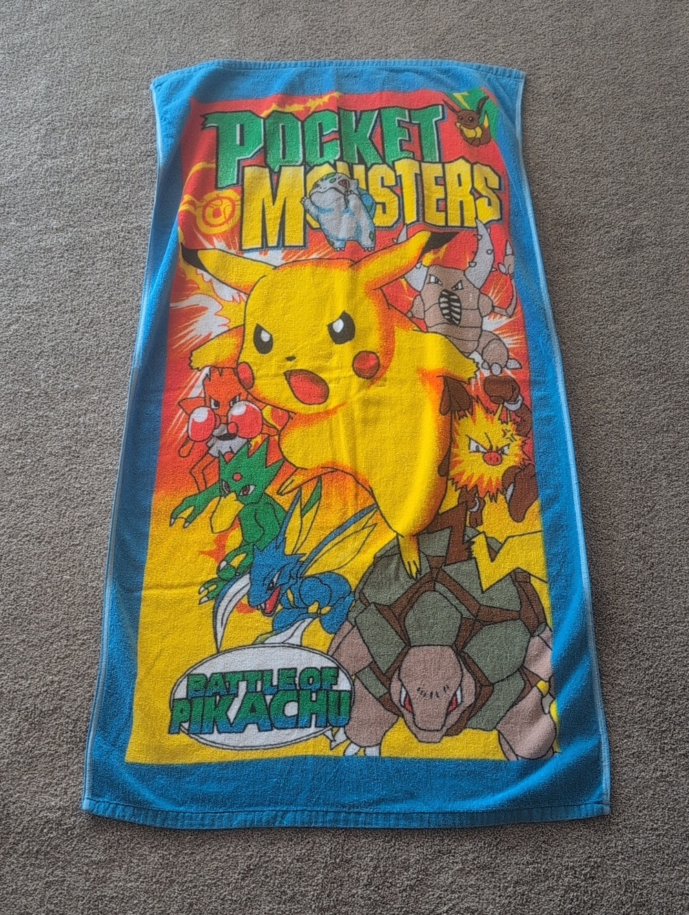 Vintage Pokemon "Pocket Monsters" Beach Towel